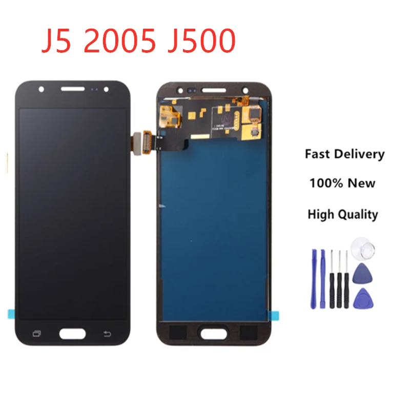 

LCD for SAMSUNG Galaxy J5 2015 J500 LCD Display J500H J500FN J500F J500M SM-J500F Touch Screen Digitizer Black Color