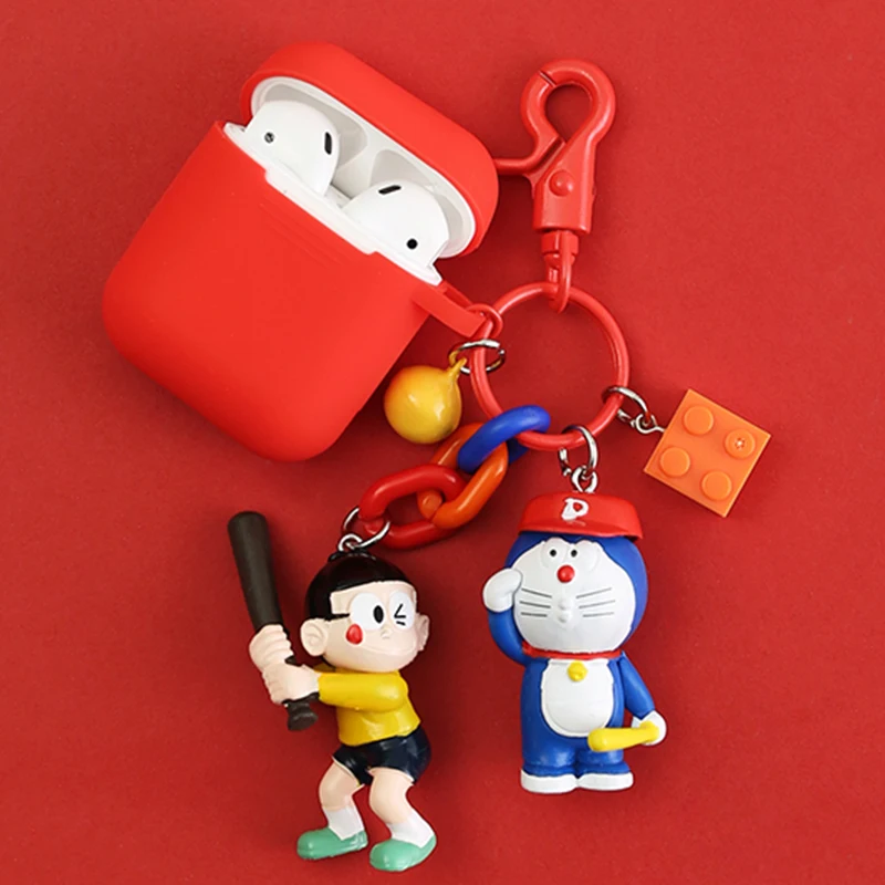 

Cute Cartoon Decorative Silicone Case for Apple Airpods Bluetooth Earphone Accessories 1 2 Case Protective Cover Bag Key Ring