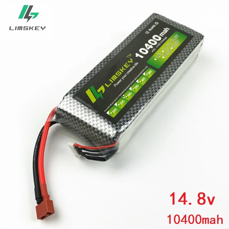 Original 4S Battery Ultra-high Capacity Limskey Power Lipo Battery 14.8v 10000mAH 35C RC Helecopter Car 10400mah 14.8v Battery