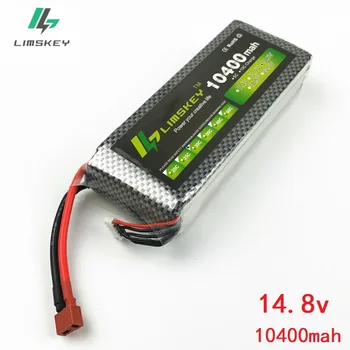 

Original 4S Battery Ultra-high Capacity Limskey Power Lipo Battery 14.8v 10000mAH 35C RC Helecopter Car 10400mah 14.8v Battery
