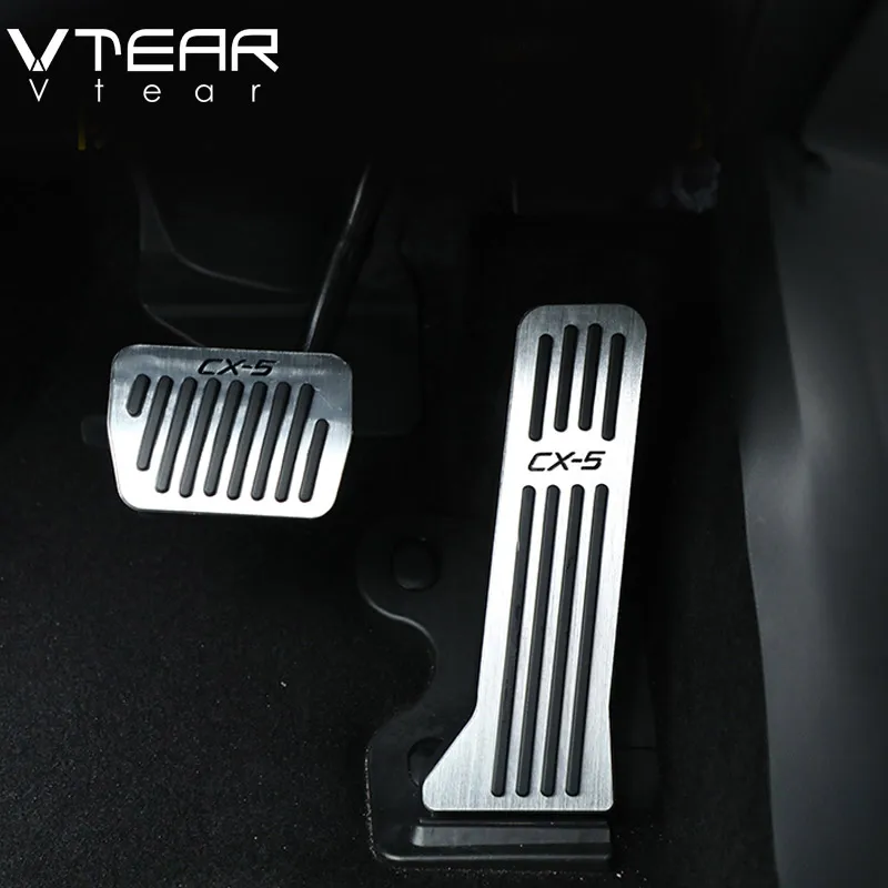 Vtear For Mazda CX5 CX-5 Accessories Car Accelerator Footrest brake pedal Aluminum auto pedal pads Interior Refit