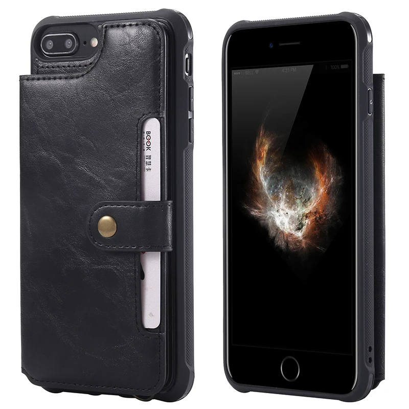 Кожаный чехол бумажник для iPhone SE 2020 6 6s 7 8 Plus 11 Pro Max мягкий книжка X XR XS телефона с