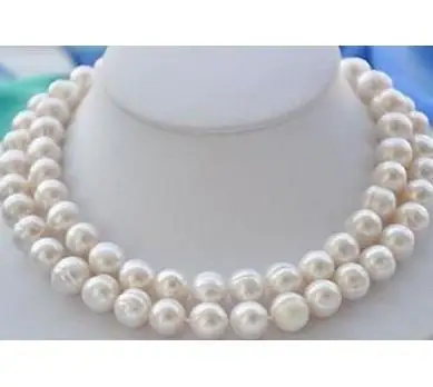 Huge 11-13MM SOUTH SEA BAROQUE WHITE PEARL NECKLACE 18/'/'