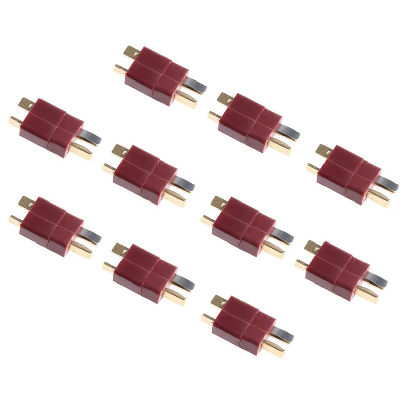 

20Pcs 10 Pairs T Plug Male & Female Connectors Deans Style For RC LiPo Battery