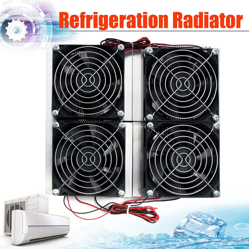 

Semiconductor Refrigeration Radiator Thermoelectric 4 Cooling Fan Plate Module