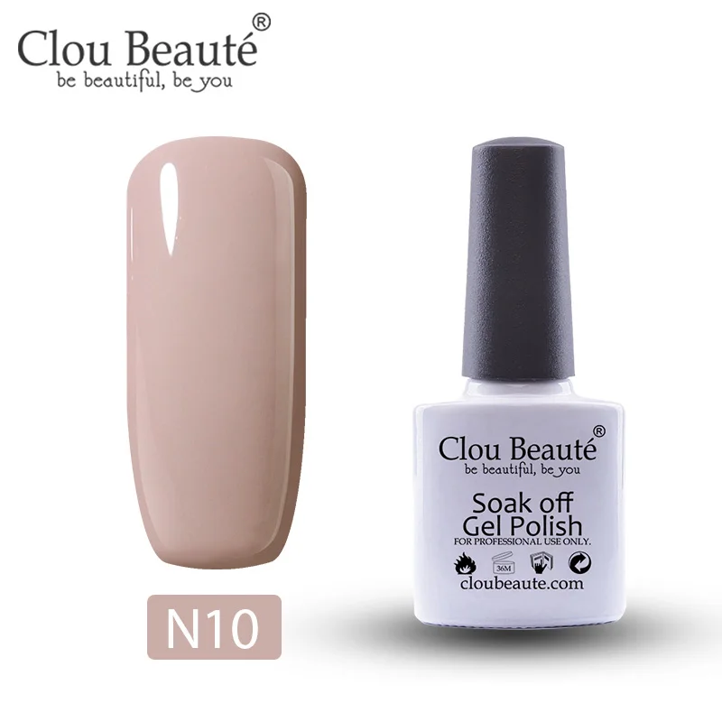 Гель-лак для ногтей Clou Beaute телесного розового и красного цвета, 10 мл, 55 цветов, Полупостоянный УФ-лак, Гель-лак для ногтей, впитывающий Гель-лак для ногтей - Цвет: N10