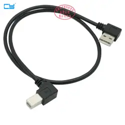 Под прямым углом USB 2.0 Мужской USB-B 90 Угловой Мужской Сканер Принтер 90 градусов кабель 1 м/3ft 0.5 м