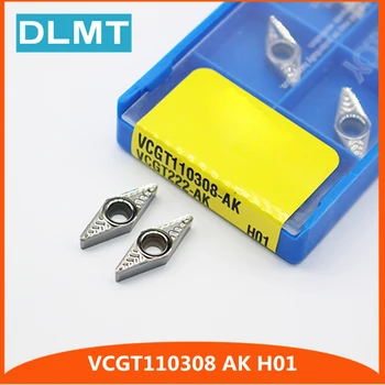 

10Pcs VCGT110308 AK H01 VCGT222 Aluminum cutter blade Insert Mill Tool Machining Center Cutting Tool wood turning tools AL+TIN