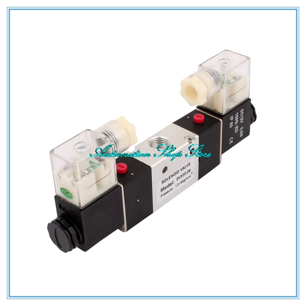 Электромагнитный клапан 3V220 08 DC 12V 24V AC110V 220V 2 позиционный 3 RC1/4 нейтральный