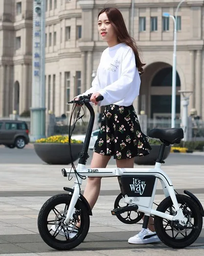 Perfect Folding Electric Bicycle Adult 12 Inch 21 Speed 48V Lithium Battery 240W Power Battery Car Mini Generation Pedal Electric Car 1