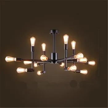 

Vintage Loft Industry Modo Glass Iron Led E27*16 Pendant Light for Living Room Restaurant Bar Decor Lamps AC 80-265V 1566