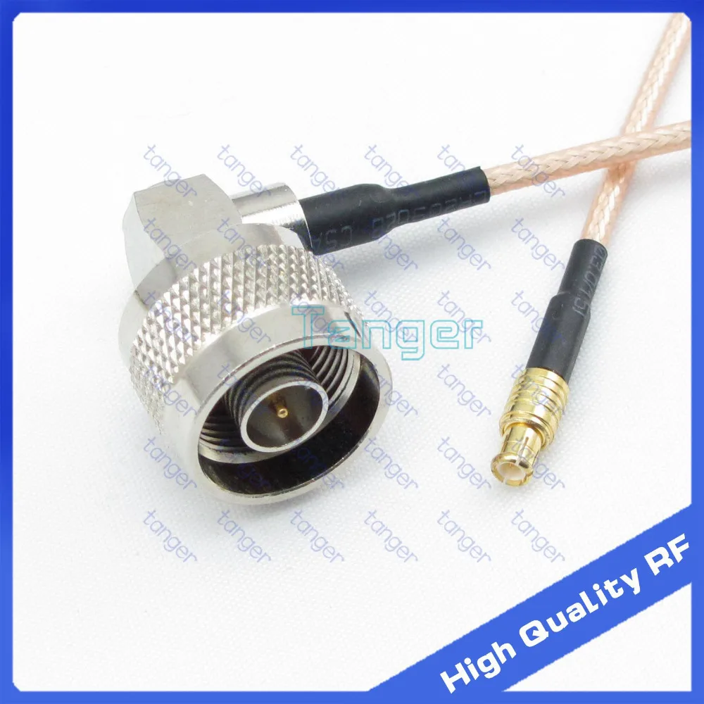 

Hot Selling MCX male plug to N male plug right angle with RG-316 RF Coaxial Pigtail Jumper cable 8inch 20cm RF Low Loss cable