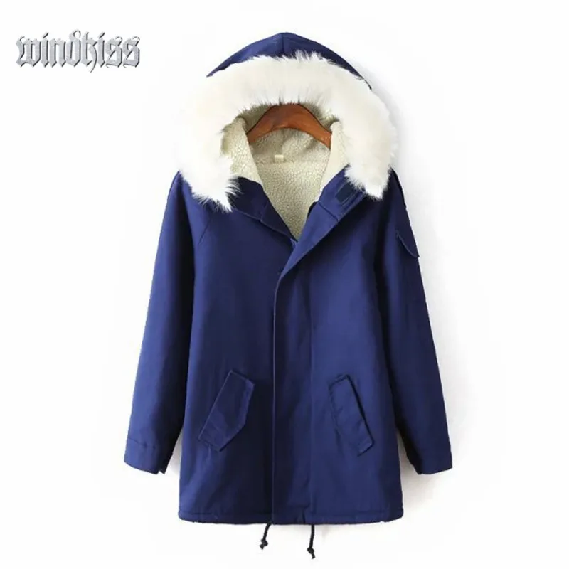 Lambs Wool Jacket 2016 New Winter Hooded Thick Women Coat Warm Casual Girls Outwear Ladies Overcoat