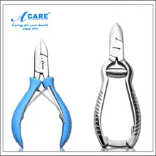 2 ШТ. ACARE Нержавеющей Стали Ножницы Для Кутикулы Ногтей Щипцы Вросшие ногти Клипперс