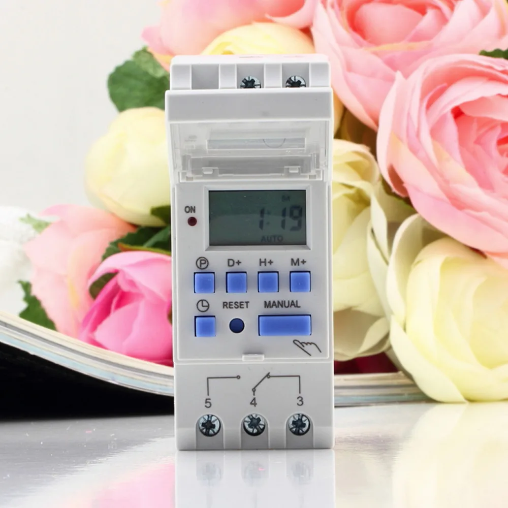 

Hot Digital LCD Programmable Timer Switch THC 15A DC 110V AC 220V New