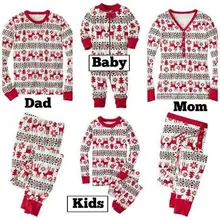 De noël Vente Chaude 2017 Nouveau Dessin Animé Enfants Pyjama Définit Les Enfants De Nuit De Nuit Famille De Noël Pyjamas Pyjamas de Bébé Bébé