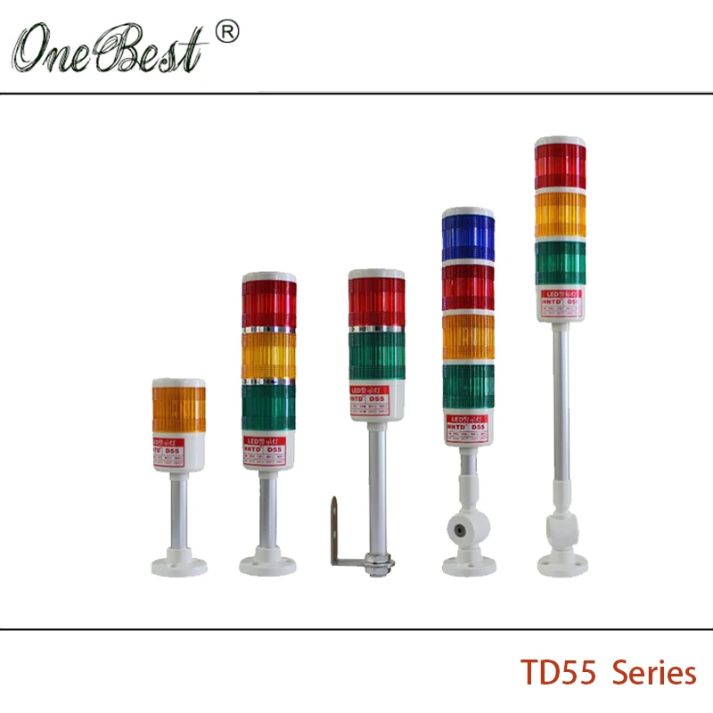 Hntd Sinal de Led 24v Indicador de Luz de Advertência Semaphores Td55 tipo Barril Cores Frequentemente Brilhante Cnc Lâmpada de Ferramentas - Imagem 4