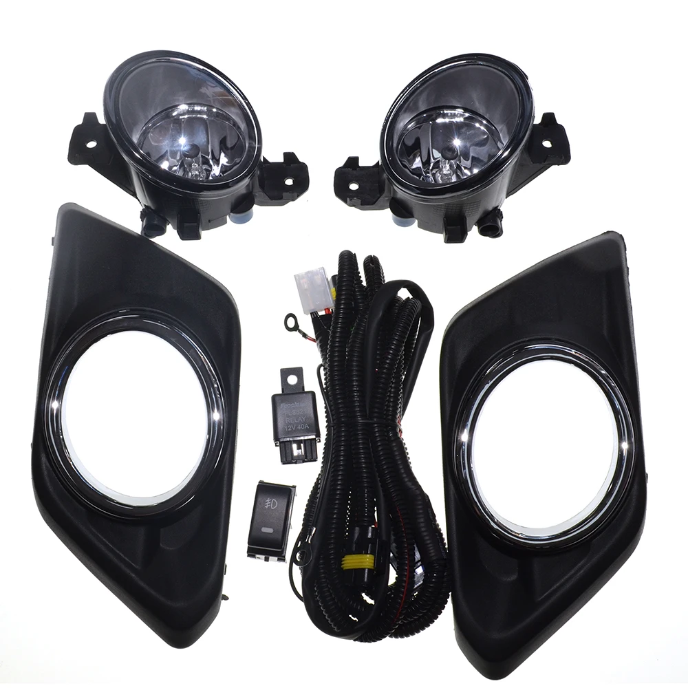 car styling Chrome Cover Halogen fog light For nissan x trail 2014 2016 fog lamp