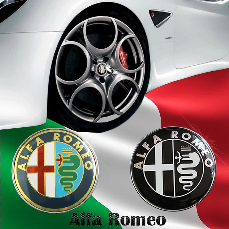 4pcs 60mm QUATREFOIL GREEN Alfa Romeo Wheel Center Hub Cap Wheel Badge emblem