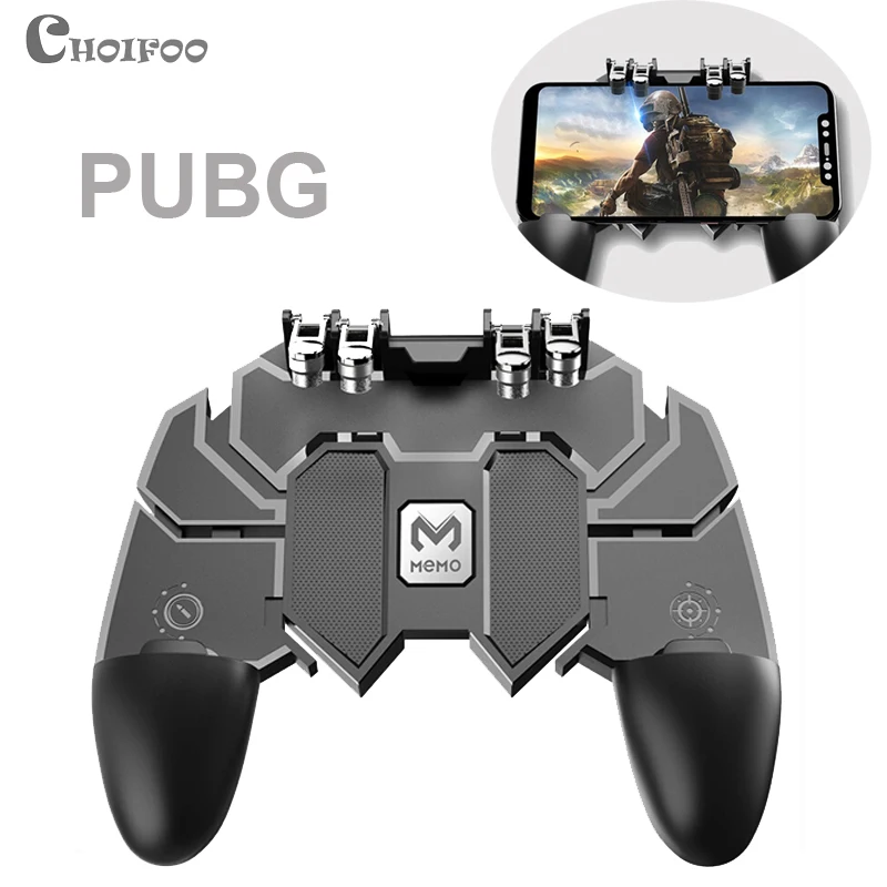 

New Original AK66 Six Finger All-in-One PUBG Mobile Game Controller Free Fire Key Button Joystick Gamepad L1 R1 PUBG Trigger