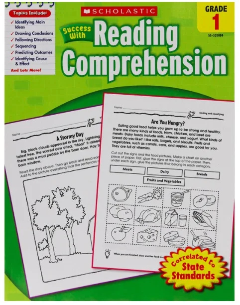 Classic English Reading Comprehension Educational Workbook Success with 1 For American Primary School Home Decor Gift |