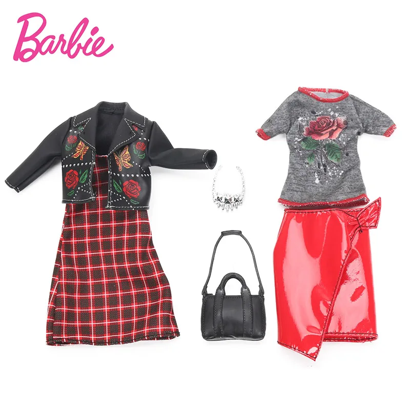 

2018 Barbie Doll Fashion Clothes Roupas Necklace Outfits Doll Shoes Set Barbie Accessories Girl's Birthday Christmas Gifts