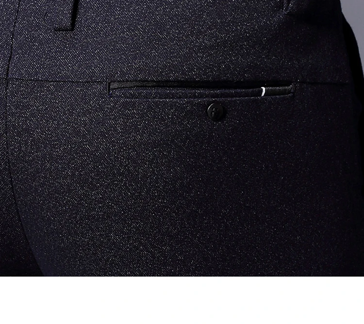 Для мужчин штаны Панталоны одноцветное Цвет Slim Fit Бизнес прямые брюки костюм молодежи Для мужчин MWC джентльмен осень-зима MOOWNUC модные