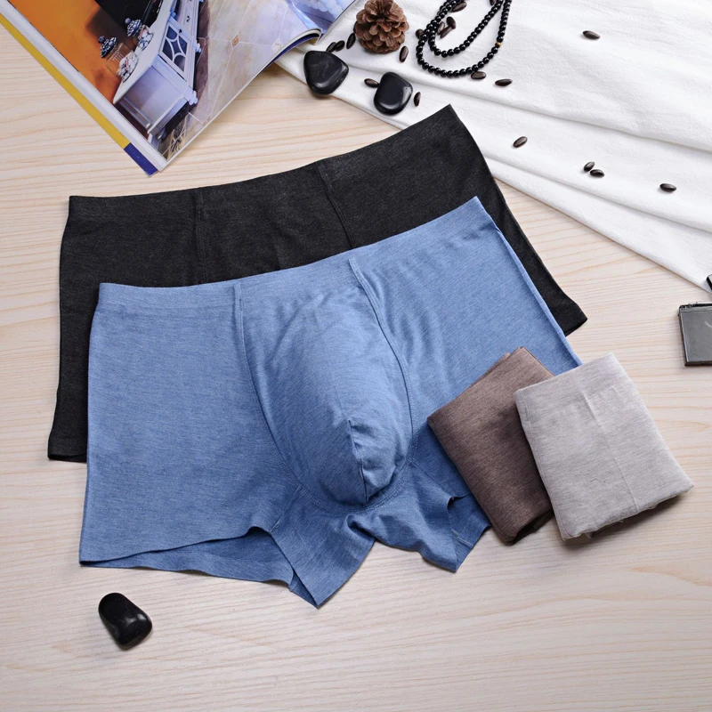 sexy low waist mens boxer shorts bamboo fiber men seamless no trace ...