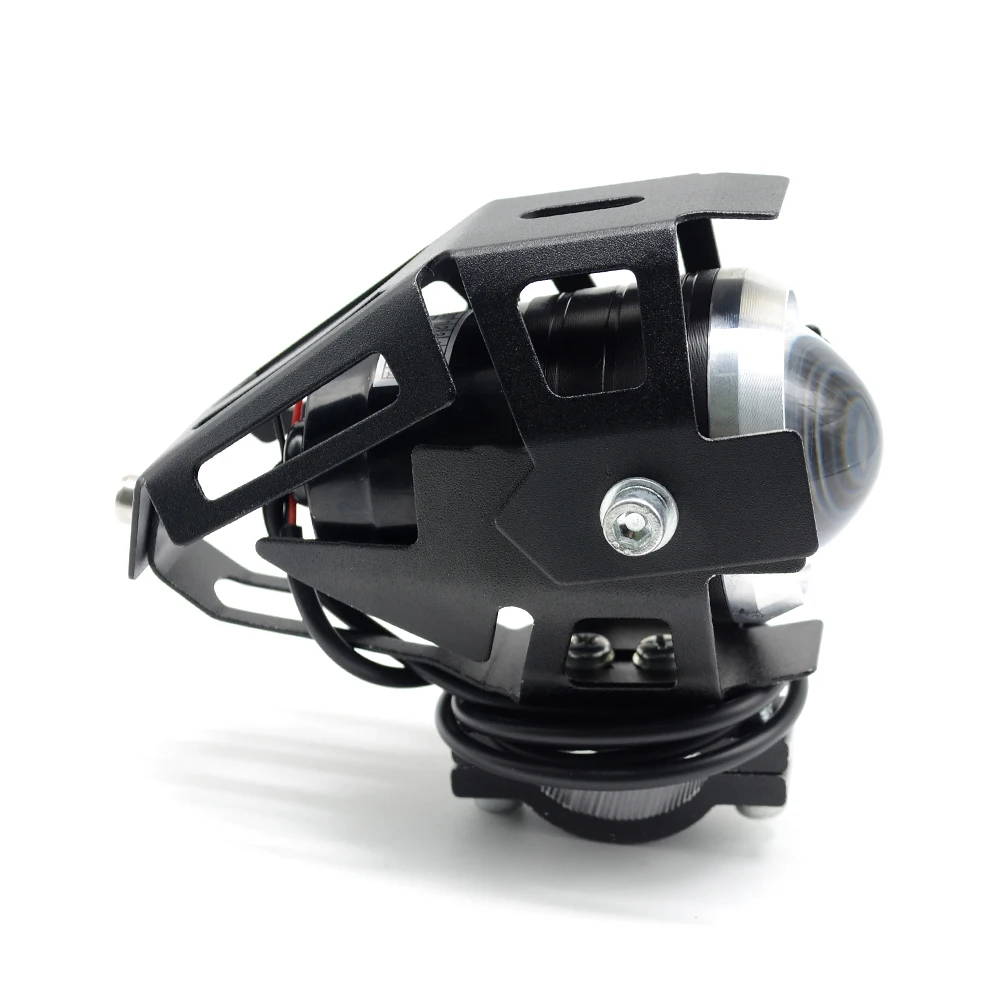2Pcs/Lot LED Headlight Motorcycle Waterproof 3000LM Chip U5 Motor LED Driving Fog Spot Head Light Lamp With Switch