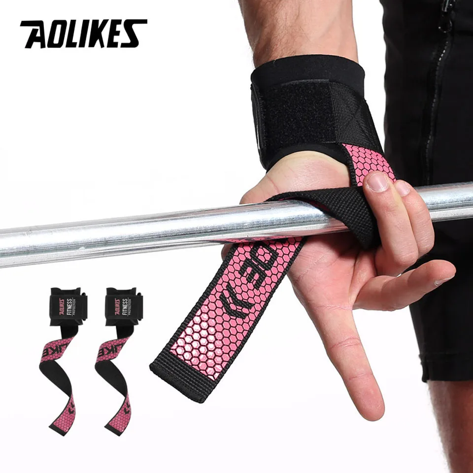 AOLIKES 1 пара браслет для занятий тяжелой атлетикой Спорт Кроссфит тренировка фиксатор запястья поддержка запястья ремни обмотка и изоляция для тренажерного зала фитнес