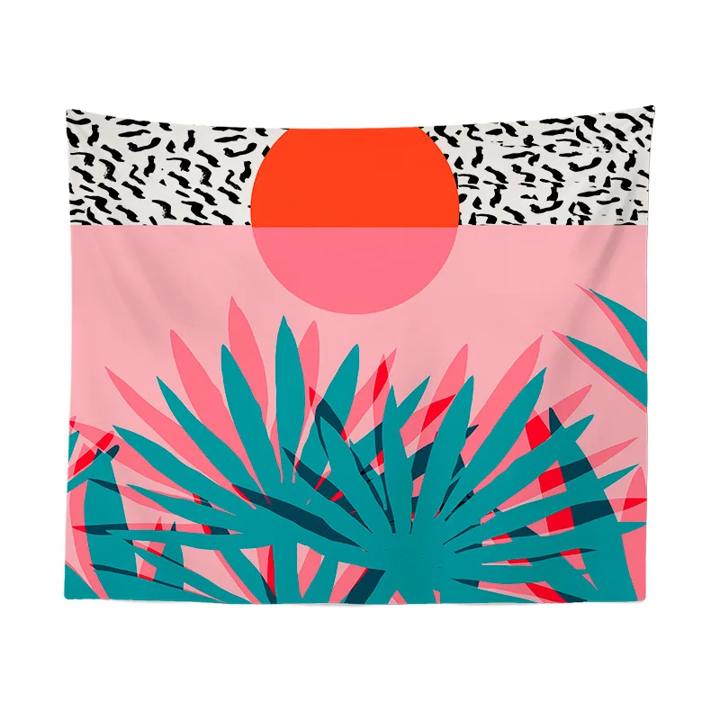 

Sun geometric portrait Tapestry Aubusson Colored Printed Decor Mandala Religious Boho Wall Carpet Bohemia Beach Blanket big Size