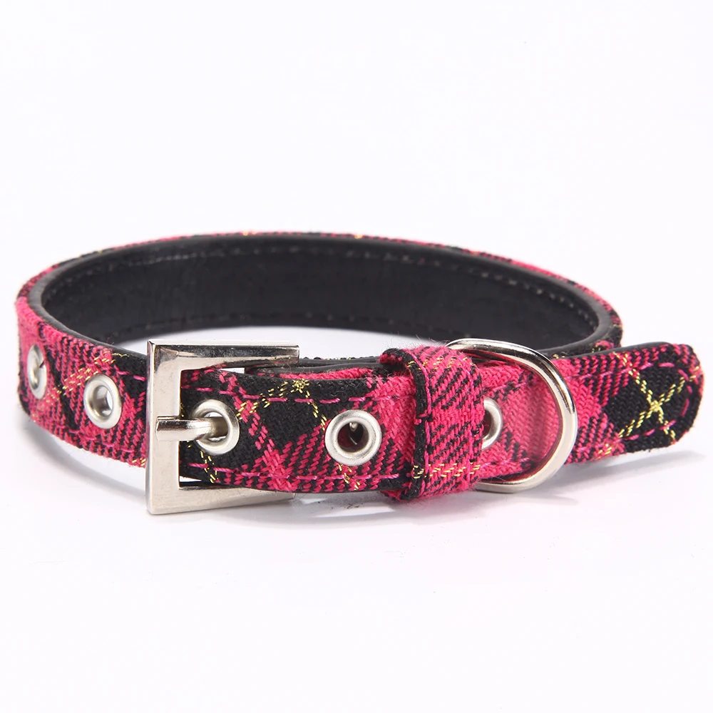 dog collar rose red 5014-4