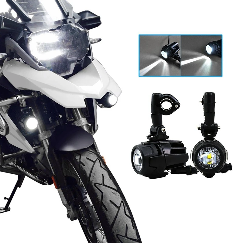 

2 pcs 40W R1200GS LED Auxiliary Light Motorcycle Bumper Driving Fog Lamp Kits with Protect Cover Wire Switch