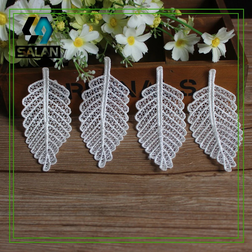 Nuevo algodón poliéster bordado tela pasta hoja de moda ropa parche decorativo pegar tela de encaje de alta calidad - 1