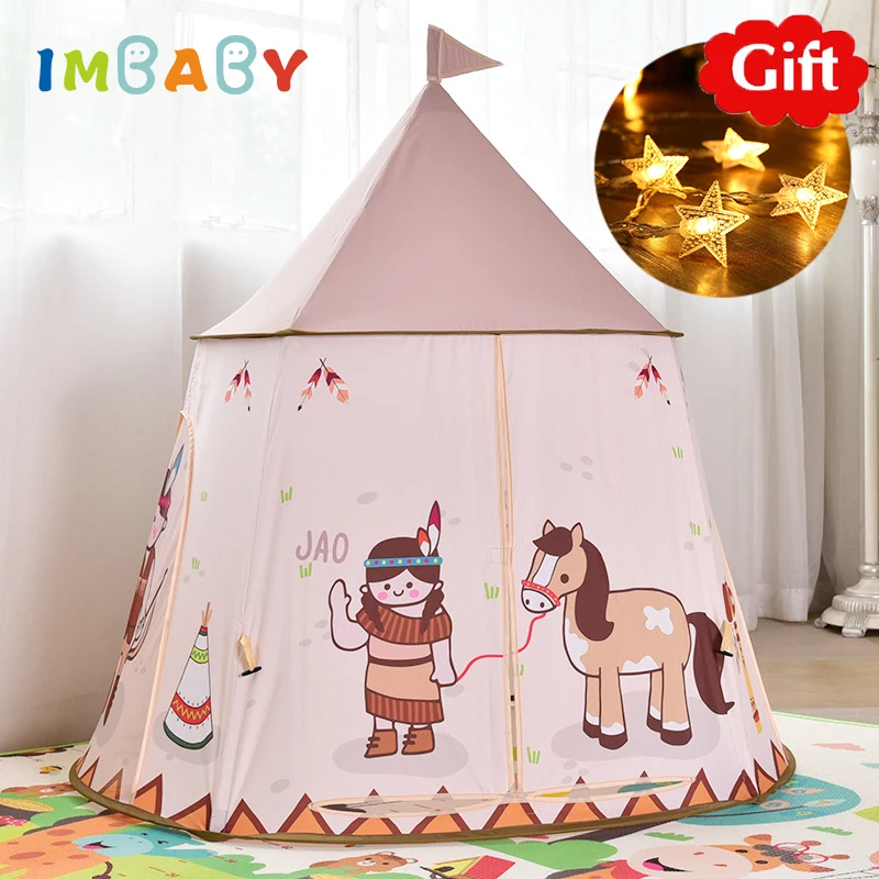 Детские палатки в форме замка IMBABY, портативные палатки в форме замка для мальчиков и девочек, складные палатки для игры в сад, Детские мячи для бассейна