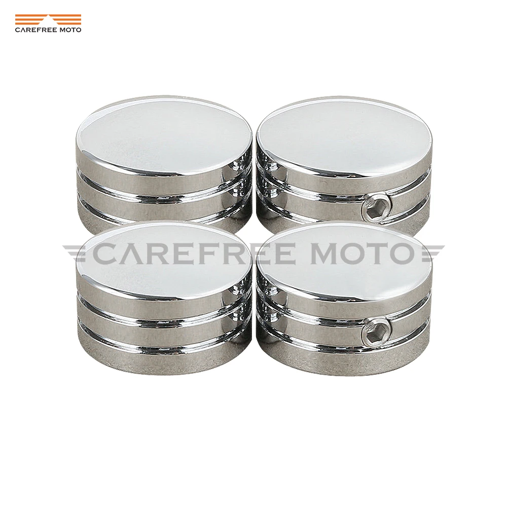 4 Pcs Chrome Motorcycle Head Bolt Covers Case for Harley Davidson