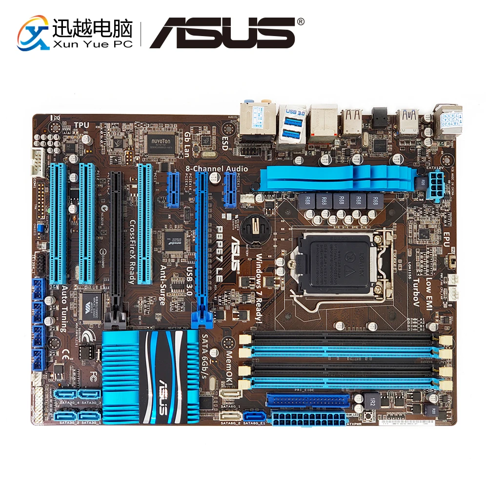 

Asus P8P67 LE Desktop Motherboard P67 Socket LGA 1155 i3 i5 i7 DDR3 32G SATA3 USB3.0 ATX