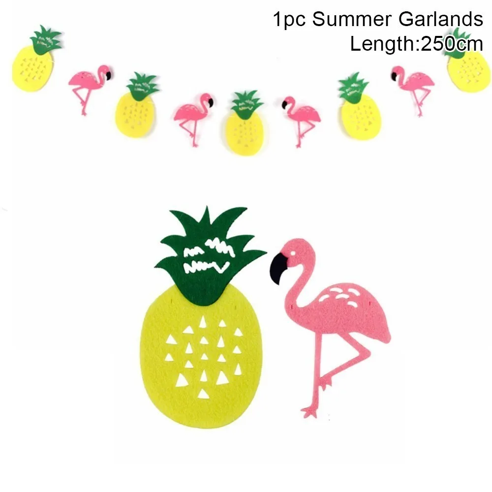 Flamingo Garlands 3 Летние Тропические Платья вечерние для стола Соты Форма ананаса для Гавайский участник Luau пляжные вечерние украшения поставки - Цвет: Flamingo Garlands 3