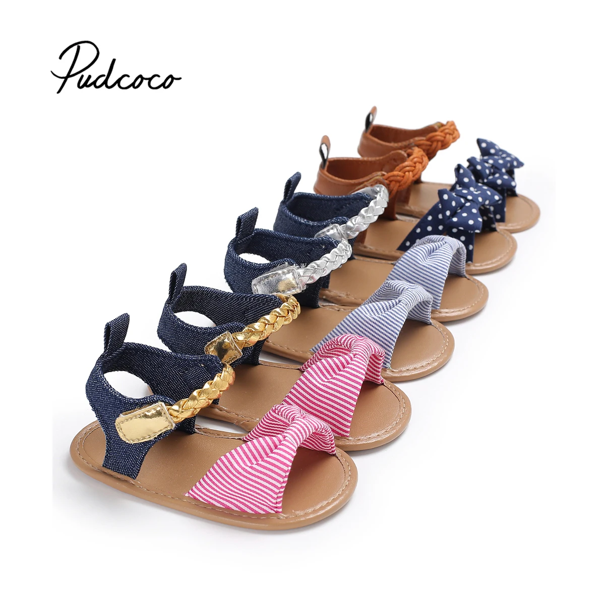 

Pudcoco Newborn Kid Baby Girl Flower Sandals Summer Casual Crib Shoes First Prewalker Clogs For 0-18M