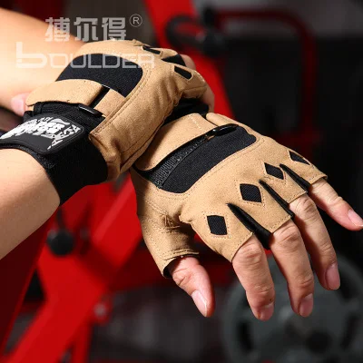 2017 Gym Men Women Body Fitness Gloves Building Fingerless Gloves Weight lifting Gloves Training Wrist Exercise Gloves