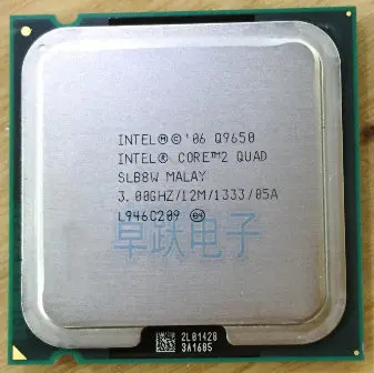 Процессор Intel Core Q9650, четырехъядерный процессор 3,0G, 12MB LGA 775, поцарапанные кусочки
