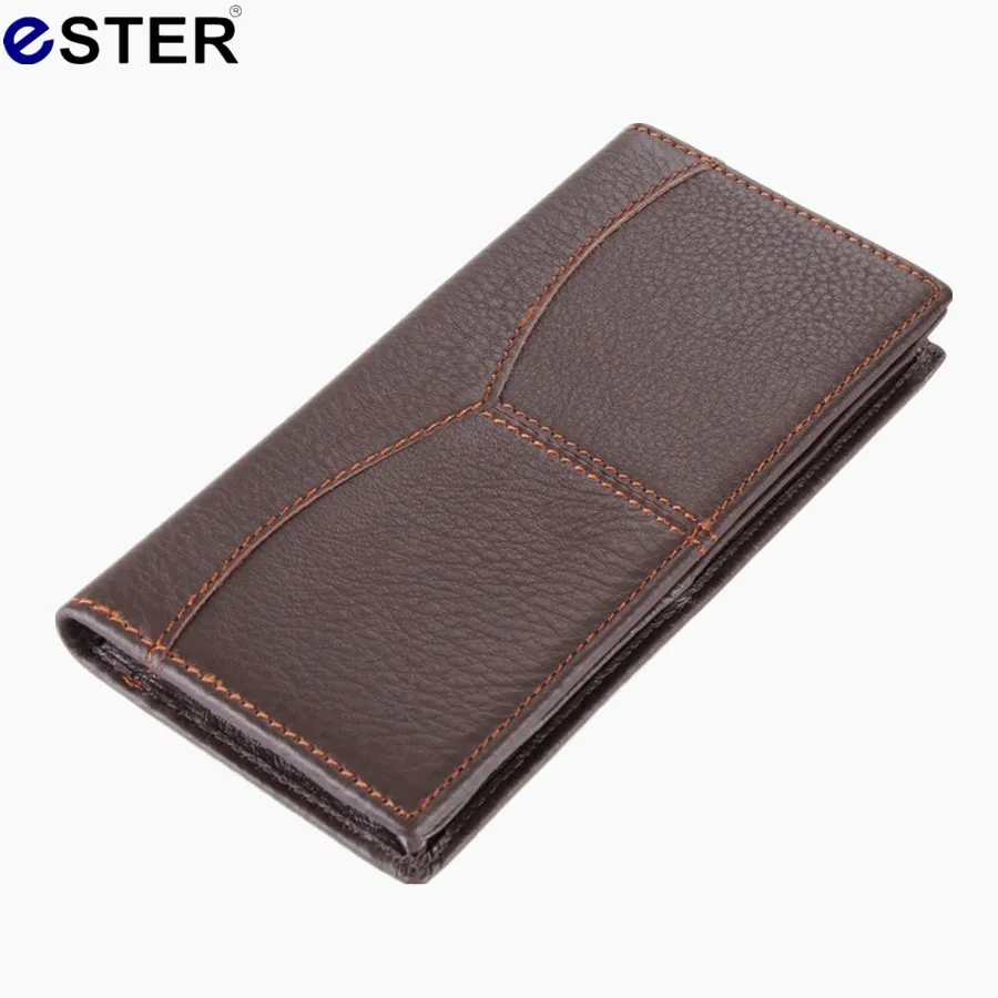

Hot selling Napa grain leather 100% cow genuine leather wallets for men huge capacity luxury cintage design fashion M1073