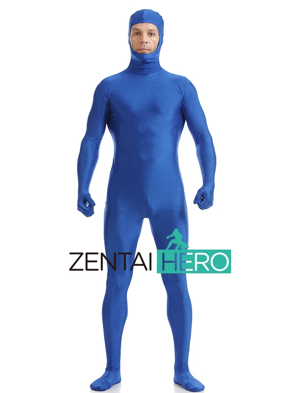 ZentaiHero новинка облегающие костюмы из лайкры зентай Костюм голубого цвета с