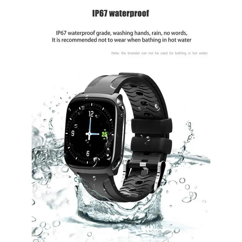 

2019 QW12 Smart Bracelet USB Charging Blood Pressure Monitoring Sports Step IP67 Waterproof Smart Bracelet