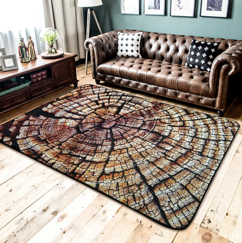 Nordic Стиль коврик Форст древесины печатных мягкий ковер ребенка играть ползать коврик и ковер для дома Гостиная и спальня Pad