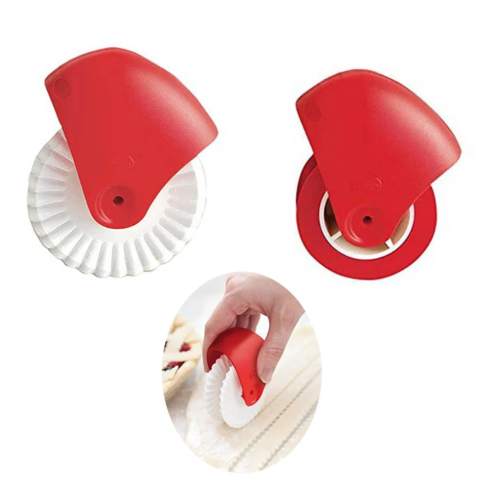 

Pizza Pastry Cutter Rolling Wheel DIY Pie Decoration Cutter Plastic Wheel Roller for Pizza Pastry Pie Crust Baking Cutter