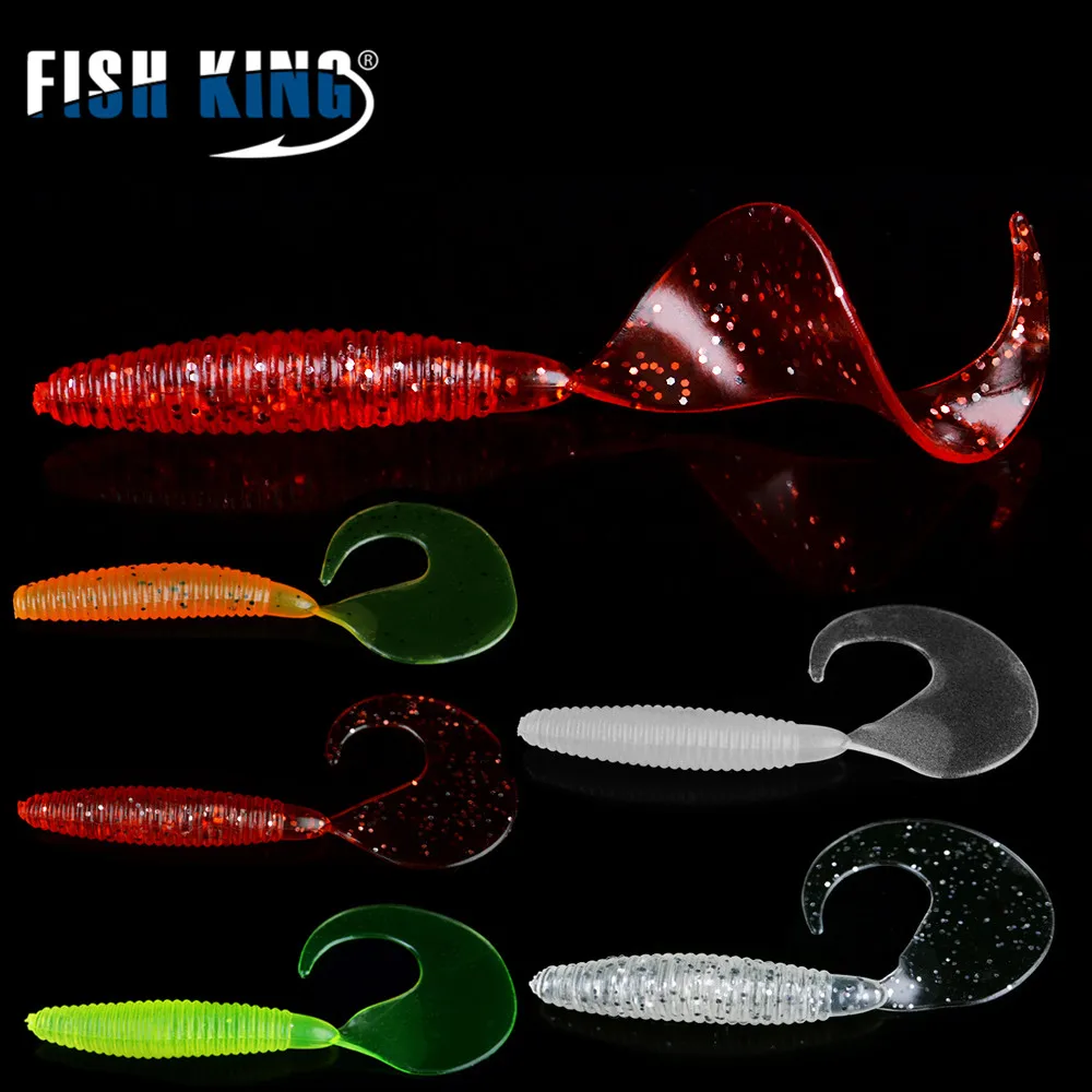 FISH KING 5 шт./лот, 9 см/5 г, Мягкая приманка для рыбалки, Мягкая приманка, Pesca Shad для рыбалки, свимбейт в форме червя, головка джига, аксессуары для ловли нахлыстом