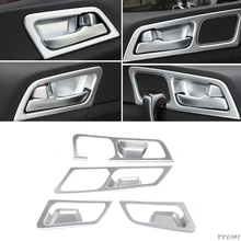 4 Pcs LHD Chrome Inside Door Handle Frame Trim Cover For Kia Sportage QL 2016 2018 Styling Interior Decoration Accessories
