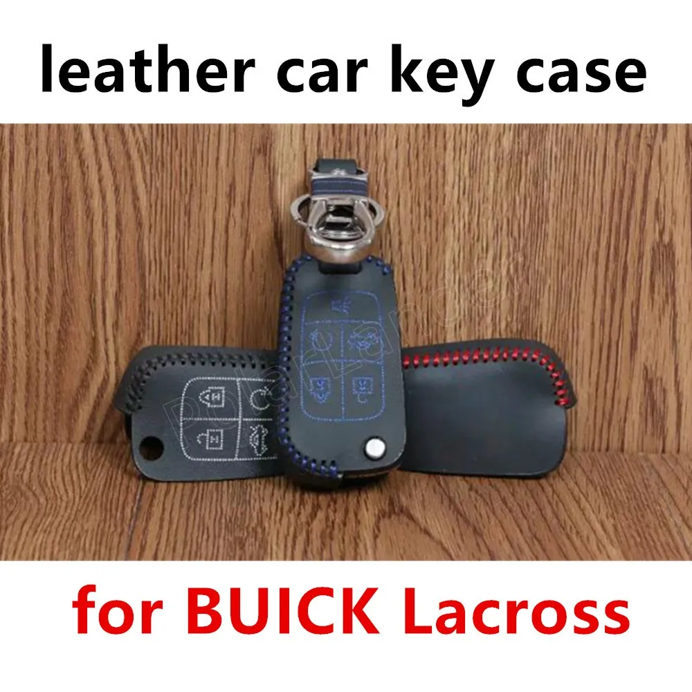 Only Red Car key Case cover fit for BUICK Lacross Hand sewing DIY the