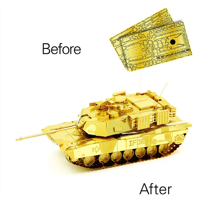 Модель танка M1 ABRAMS для самостоятельной сборки лазерная вырезка модель